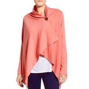 Bobeau Button Wrap Cardigan Sweater Small